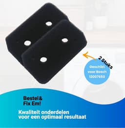 Fixem Geschikt voor Bosch Siemens 12007650 Droger filter van condensor wasdroger droogkast schuimfilter - 230x125x20 mm - 2 Stuks — thumbnail 5