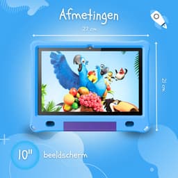 CosmoToys® Kids Tablet - Kindertablet - Tablet Kinderen - Vanaf 3 Jaar - Speelgoed voor in de Auto & Onderweg - 10 Inch - Android 12 - Ouderlijk Toezicht - 6000 mAh - Blauw — thumbnail 4