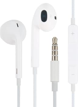 Provium - Oortjes met Draad - 3.5mm Jack AUX aansluiting - In-Ear Oordopjes met draad en microfoon - Headset - wit — thumbnail 1