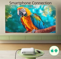 4K Beamer met WiFi en Bluetooth - Draagbare Multimediaprojector voor Thuisbioscoop, 1080P FHD-Compatibel, Streaming voor Netflix en Meer — thumbnail 4