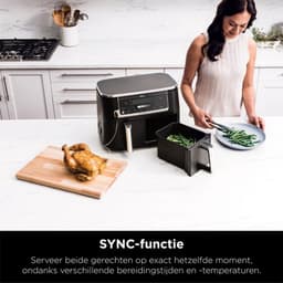 Ninja AF451EU Dubbele Airfryer XXL - Twee Kookvakken - 9.5 Liter - Digitale Thermometer - 2470 Watt - Dual Zone Technologie — thumbnail 6