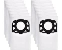 12 stofzuigerzakken compatibel met Kärcher KFI 357 KWD1 KWD2 KWD3 WD2 Plus WD3 WD 2 Plus WD 3 MV 3 SE 4001SE 40 SE 4002, reservefilterzak compatibel met Kärcher 2.863-314.0