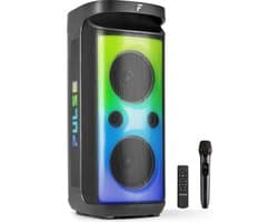 Partybox - Fenton Pulse160 speaker met lichteffecten - Met microfoon en ingebouwde accu
