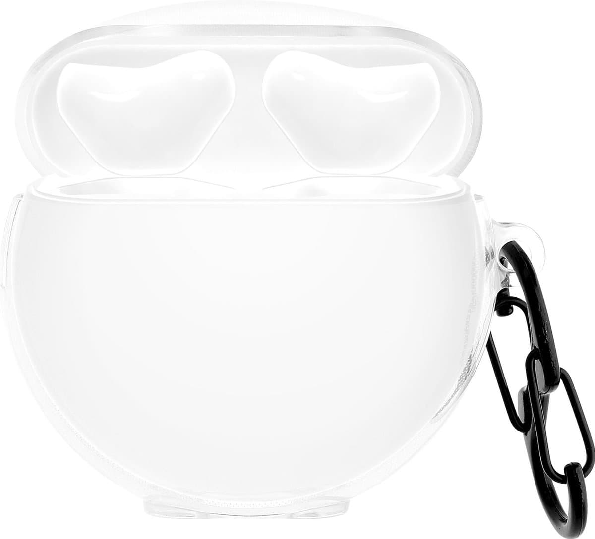 kwmobile Earphones Case for Huawei FreeBuds 3 Case - Clear TPU Silicone Earbuds Cover - Transparent — afbeelding 1