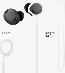 kwmobile-riem geschikt voor Google Pixel Buds Pro-hoofdtelefoon - hoofdtelefoonhouderband in wit — thumbnail 4
