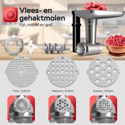 TurboTronic TT-007 / Keukenmachine - Staande Keukenmixer- keukenrobot -Foodprocessor - 5 Liter - 2000W - Zwart — thumbnail 5
