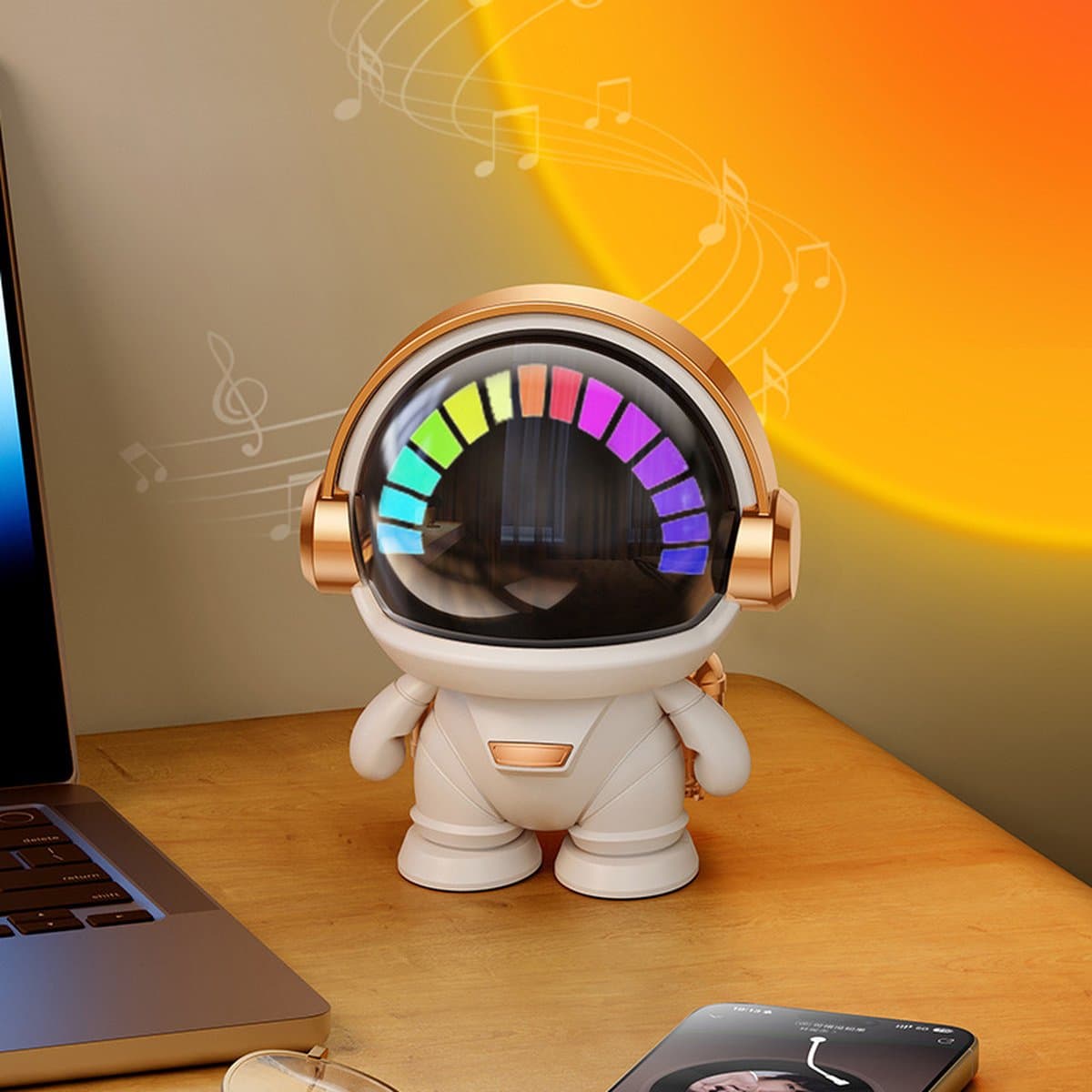 Astronaut Bluetooth speake - Draagbare Bluetooth speaker - Schattige Draadloze Draagbare Buitenluidspreker Met Verlichting- Mini Stereo Bluetooth speake 5.0 — afbeelding 1