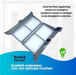 Fixem® Geschikt voor Samsung DC6103902A, DC6103634A droger filter pluizenfilter, pluizenzeef - 308x158x57mm - 1 Stuk — thumbnail 6