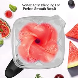 Multifunctionele keukenmachine - 36000 RPM - 2200W - Blender - Mixen - Pureren - Keukenmixer - Smoothie maker - 2 Liter - inclusief droogmolen 500ML - ABS - Antraciet — thumbnail 3