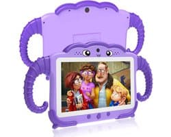 ApexArte® Kindertablet Vanaf 3 Jaar - Tablet Kinderen - Kinderspeelgoed - Lila