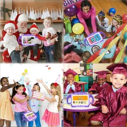 ApexArte® Kindertablet Vanaf 3 Jaar - Tablet Kinderen - Kinderspeelgoed - Lila — thumbnail 3
