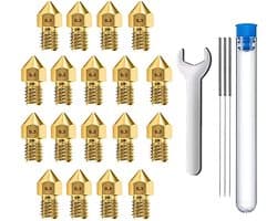 MMOBIEL 20x E3D Extruder Printer Nozzles 0,3 mm messing E3D V5-V6 3D voor 1,75 mm filament