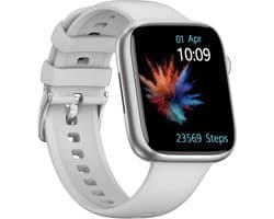 Smartwatch Rankos DT103 sporthorloge -Belfunctie -Sport Grijs siliconen Armband -Stappenteller -stijlvol -IP67 Waterbestendig -1.9 inch HD Vol Touchscreen - Voor Mannen&vrouwen- Hartslagmeter- Fitness Tracker - Slaapmonitor - Wekker -Voor ANDROID&IOS