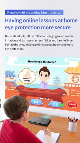 Viatel Smart Portable Business Office Home Windows Systeem Draadloze Wifi Bluetooth Projector — thumbnail 4