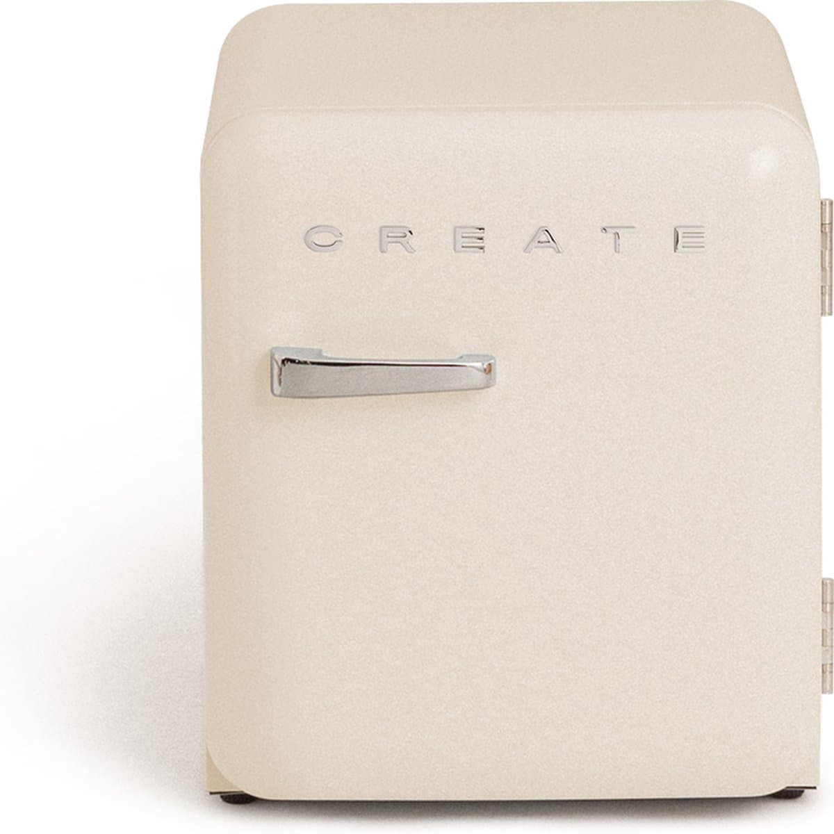 CREATE - Koelkast in retrostijl - Gebroken wit - Handvat Zilver - FRIDGE RETRO 48L — afbeelding 1