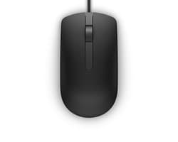 Dell - optische usb muis - links- en rechtshandig - zwart - MS116 - 1000 dpi