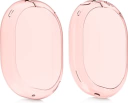 kwmobile koptelefoon hoes van TPU - geschikt voor Apple AirPods Max - 2x hoes voor hoofdtelefoon in roze / transparant — thumbnail 1