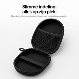Sounix Koptelefoon Hoes - Harde Beschermcase voor JBL, Sony & Bose Koptelefoons - Waterafstotende Opberghoes met Draagband - Zwart — thumbnail 4