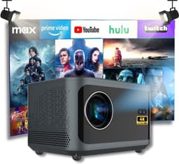 Beamer 4K - WiFi 6 - Bluetooth 5.4 - Ideaal voor thuis en kamperen - SnelShoppen — thumbnail 1
