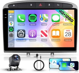 Auto Radio 9 Inch - 4GB RAM + 128GB Opslag - Android 15 met Navigatie - Draadloze Carplay en Android Auto - ShopVlot — thumbnail 1