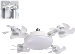 KZQ 4-kops drone plafondventilator met LED 50W - 3 snelheden en dimbaar 3 kleurstanden - Ultra-stil voor slaapkamer woonkamer en kantoor - Wit — thumbnail 1