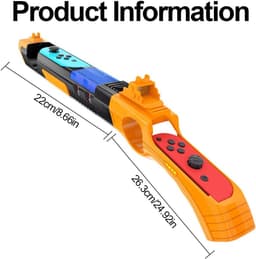 CUZKC Game Gun for Splatoon2/Splatoon 3, Compatible with N-Switch/OLED Joycons, Replacement for Joy-Con Gun Controller - ShopVlot — thumbnail 5