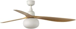 Faro Barcelona 34361-11L Outwood L plafondventilator wit/eikenhout 150 cm - Afstandsbediening - Stille en zuinige DC-motor - 6 snelheden - zomer en winterstand — thumbnail 1