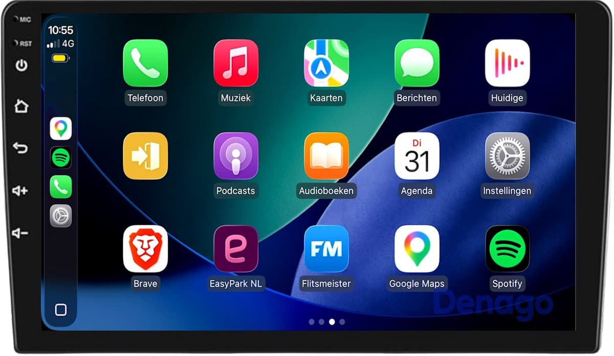 CarPlay autoradio geschikt voor Peugeot 308 | 2013 t/m 2021 | Android 13 | Draadloos Apple CarPlay & Android Auto | 2GB + 32GB | QuadCore processor | Denago DNG-A504 | 2025 model | 2013 2014 2015 2016 2017 2018 2019 2020 2021 | Bluetooth & Wifi — afbeelding 1
