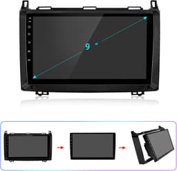 Cestovet LINUX Autoradio - Draadloos Apple CarPlay Android Auto - Bluetooth Radio - Geschikt Voor Mercedes Benz W169 W245 B200 W906 — thumbnail 3