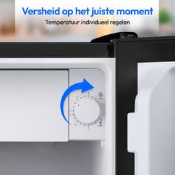MEDION Mini koelkast met slot en vriesvak 42 L, stille kleine koelkast voor kantoor hotel minibar camping gaming, drank voedsel ijs, deur omkeerbaar, MD 370001 zwart — thumbnail 5
