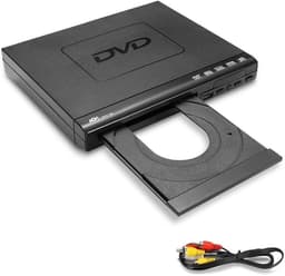 1080P DVD-Speler Met USB 3.0/2.0 En Afstandsbediening - Regiovrij Speelt DVD/CD/VCD Af Compact Ontwerp - Perfect Voor Een Filmavondje Op School in De Studentenkamer of Slaapkamer - Zwart — thumbnail 2