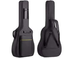 Gevoerde Gitaartas - Beschermhoes Gitaar - Gitaarhoes - 104 cm - 41 inch - 600D Oxford - Waterdicht - met Vakken - Voor Akoestische Gitaar & Klassieke Gitaar - Gitaar Accessoires — afbeelding 1