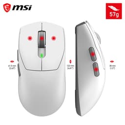 MSI FORGE GM340 WIRELESS WHITE – Gamingmuis – Draadloos RF - Bluetooth – Optisch – 12.000 DPI — thumbnail 2