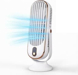 Bureau Torenventilator - blauw - 5 Snelheden - Ultra Stil 22dB - USB Voeding - Turbo Luchtstroom - Afneembare Bladen - Draagbaar - Geschikt voor Kantoor - Slaapkamer en Buiten — thumbnail 5