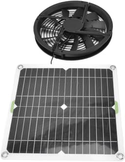 Zonnepaneel Afzuigventilator - Zonneventilator Kit - Temperatuur Reguleren - Waterdichte Motor - 10 Inch - Zwart — thumbnail 4