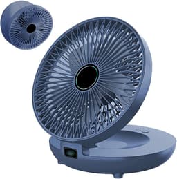 Wandventilator - Bureauventilator Circulatieventilator - Rustige Luchtcirculatie - Meertraps Ontwerp - 20.5W x 9.4H cm - Blauw — thumbnail 5
