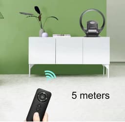 Bladeless Wandventilator - Stille Ventilator Muur - Frisse Lucht Creëren - 8 Snelheden Timer - 120 Graden Verstelbaar - Wit — thumbnail 4