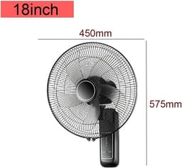 Wandventilator - Muurventilator - Ruimte Koelen - Afstandsbediening Timer - 18 Inch - Zwart — thumbnail 4