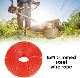 Grasmaaier Lijn - Trimmer Touw - Gazon Onderhoud - Slijtvast Nylon Staaldraad - 15 Meter - Niet gespecificeerd — thumbnail 4