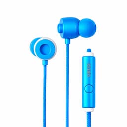 Grixx oordopjes met draad - 3.5mm jack - microfoon - handsfree bellen - blauw — thumbnail 2