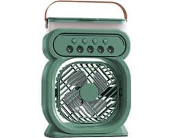 Ventilator met Mist - Luchtkoeler Bevochtiger - Persoonlijke Koeling - Fijne Mist Diffusie - Niet gespecificeerd - Groen