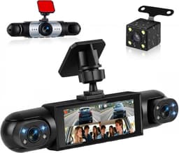 Thijox - 3,16 inch Dashcam 4-camera 1080P Full HD met 360° Rondomzicht, Bewegingsdetectie, Nachtzicht, Achteruitrijhulp & Loop-opname voor Personenaut — thumbnail 1