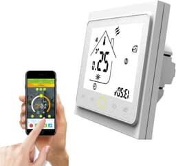 Slimme Thermostaat - Programmeerbaar Bediening - Energie Besparen - Spraakbesturing Compatibel - 5A 95-240V AC - Wit — thumbnail 1