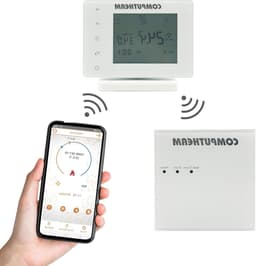 Draadloze Thermostaat Set - Slimme Regelaar - Temperatuur Beheersen - App Bediening - 250m Bereik - Wit — thumbnail 1