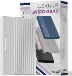 Externe Harde Schijf - Draagbare Opslag - Bestanden Opslaan - Snelle Dataoverdracht - 1 TB - Zilver — thumbnail 1