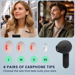 kwmobile 8x Reserve covers voor oordopjes geschikt voor JBL Tune Flex - 4 maten - Silicone dopjes voor in-ear headphones — thumbnail 2