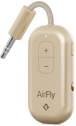 Twelve South AirFly Pro 2 – Geniet van In-Flight Entertainment met Draadloze Hoofdtelefoons – Koppel Twee Sets Draadloze Hoofdtelefoons voor Gedeeld Luisteren – Meer dan 25 Uur Batterijduur - Geel — thumbnail 3