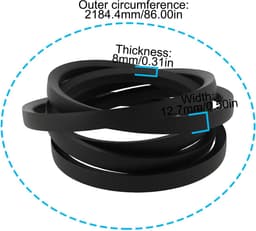 Omgoods - Transportband 2184.4mm voor Grasmaaier, Compatibel met Mountfield 1643H-SD Twin — thumbnail 3