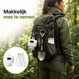 Lapamax Camping Plafondventilator met LED Lamp Ø27 cm – Oplaadbare 8000mAh Batterij – tent Ventilator met Afstandsbediening &Timer- 4 Snelheden& 3 Lichtstanden – ventilator camper Voor Tent, Camper, Caravan en Overkapping – Wit — thumbnail 4