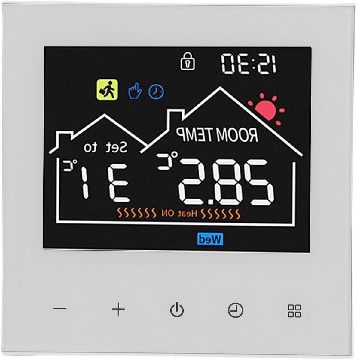 Intelligente Thermostaat - Slimme Regelaar - Comfort Regelen - Touchscreen Bediening - 86 x 86 mm - Wit — afbeelding 1